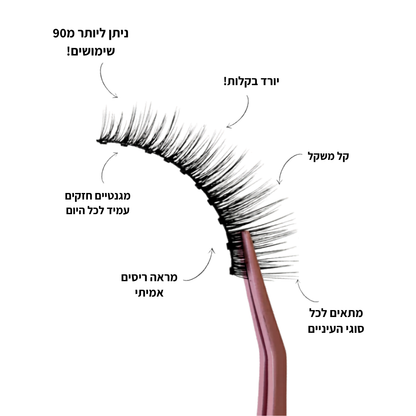 ריסים מגנטיים TYLI™ - קבלי ריסים מעוצבים ללא דבק במהירות
